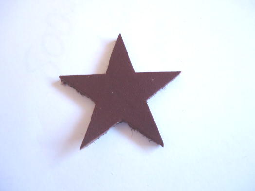 (image for) Star leather shape - Brown #LC251